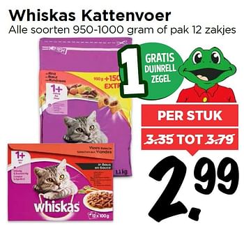 Aanbiedingen Whiskas kattenvoer - Whiskas - Geldig van 25/04/2016 tot 01/05/2016 bij Vomar