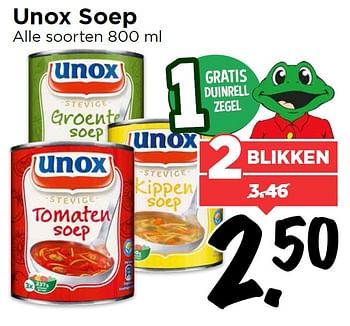 Aanbiedingen Unox soep - Unox - Geldig van 25/04/2016 tot 01/05/2016 bij Vomar