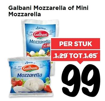 Aanbiedingen Galbani mozzarella of mini mozzarella - Galbani - Geldig van 25/04/2016 tot 01/05/2016 bij Vomar