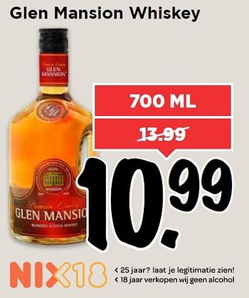 Aanbiedingen Glen mansion whiskey - Glen Mansion - Geldig van 25/04/2016 tot 01/05/2016 bij Vomar