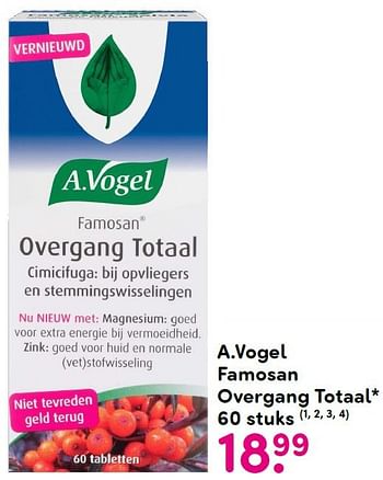 Aanbiedingen A.vogel famosan overgang totaal - A. Vogel - Geldig van 18/04/2016 tot 01/05/2016 bij da