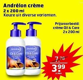 Aanbiedingen Andrélon crème oil + care - Andrelon - Geldig van 19/04/2016 tot 01/05/2016 bij Trekpleister