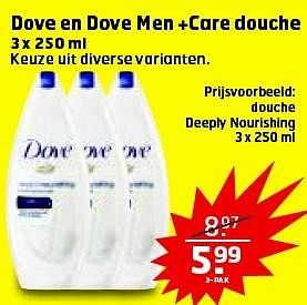 Aanbiedingen Dove douche deeply nourishing - Dove - Geldig van 19/04/2016 tot 01/05/2016 bij Trekpleister