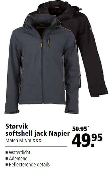 Aanbiedingen Størvik softshell jack napier - StÃ¸rvik - Geldig van 18/04/2016 tot 01/05/2016 bij Welkoop