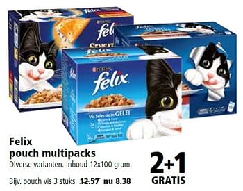 Aanbiedingen Felix pouch multipacks - Felix - Geldig van 18/04/2016 tot 01/05/2016 bij Welkoop