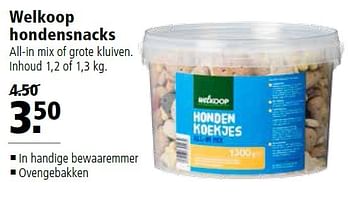 Aanbiedingen Welkoop hondensnacks - Huismerk - Welkoop - Geldig van 18/04/2016 tot 01/05/2016 bij Welkoop