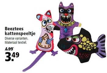 Aanbiedingen Beeztees kattenspeeltje - Beeztees - Geldig van 18/04/2016 tot 01/05/2016 bij Welkoop