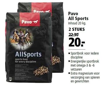 Aanbiedingen Pavo all sports - Pavo - Geldig van 18/04/2016 tot 01/05/2016 bij Welkoop