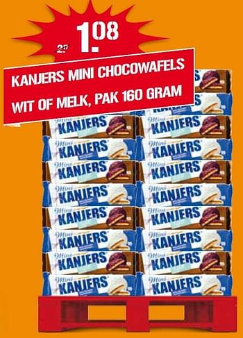 Aanbiedingen Kanjers mini chocowafels - Kanjers - Geldig van 25/04/2016 tot 01/05/2016 bij Coop