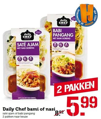 Aanbiedingen Daily chef bami of nasi - Daily chef - Geldig van 25/04/2016 tot 01/05/2016 bij Coop