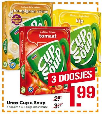 Aanbiedingen Unox cup a soup - Unox - Geldig van 25/04/2016 tot 01/05/2016 bij Coop