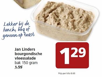 Aanbiedingen Jan linders bourgondische vleessalade - Huismerk - Jan Linders - Geldig van 25/04/2016 tot 01/05/2016 bij Jan Linders