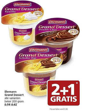 Aanbiedingen Ehrmann grand dessert - Ehrmann - Geldig van 25/04/2016 tot 01/05/2016 bij Jan Linders