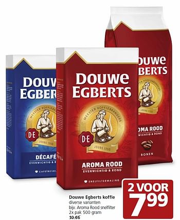Aanbiedingen Douwe egberts koffie - Douwe Egberts - Geldig van 25/04/2016 tot 01/05/2016 bij Jan Linders