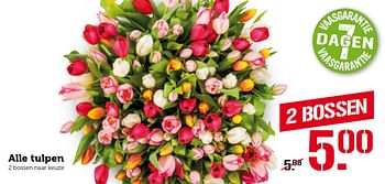 Aanbiedingen Alle tulpen - Huismerk - Coop - Geldig van 25/04/2016 tot 01/05/2016 bij Coop