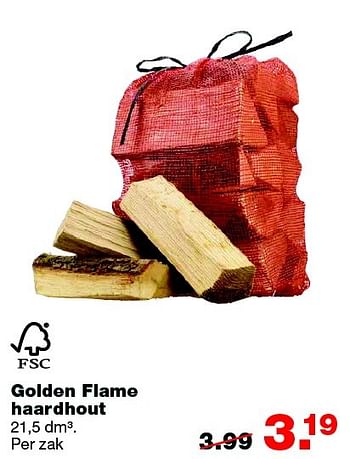 Aanbiedingen Golden flame haardhout - Golden Flame - Geldig van 25/04/2016 tot 01/05/2016 bij Praxis