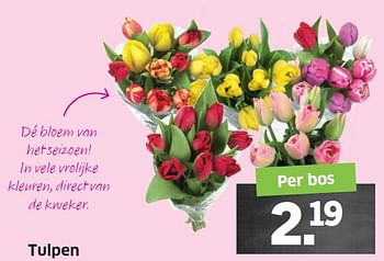 Aanbiedingen Tulpen - Huismerk - Lidl - Geldig van 25/04/2016 tot 01/05/2016 bij Lidl