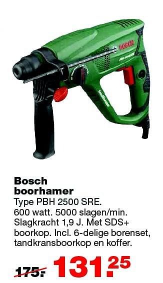 Aanbiedingen Bosch boorhamer pbh 2500 sre - Bosch - Geldig van 25/04/2016 tot 01/05/2016 bij Praxis
