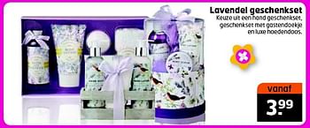 Aanbiedingen Lavendel geschenkset - Lavendel - Geldig van 26/04/2016 tot 01/05/2016 bij Trekpleister