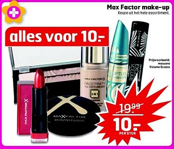 Aanbiedingen Mascara volume excess - Max Factor - Geldig van 26/04/2016 tot 01/05/2016 bij Trekpleister