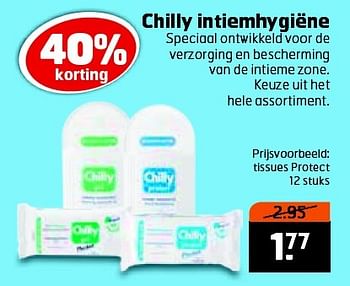 Aanbiedingen Chilly intiemhygiëne - Chilly - Geldig van 26/04/2016 tot 01/05/2016 bij Trekpleister