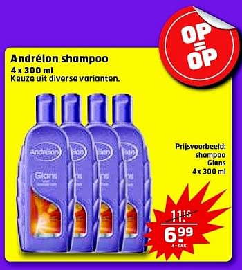 Aanbiedingen Andrélon shampoo - Andrelon - Geldig van 26/04/2016 tot 01/05/2016 bij Trekpleister