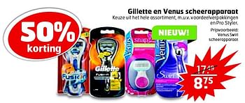 Aanbiedingen Gillette en venus scheerapparaat - Gillette - Geldig van 26/04/2016 tot 01/05/2016 bij Trekpleister