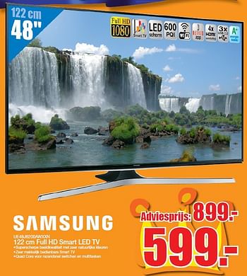 Aanbiedingen Samsung 122 cm full hd smart led tv ue48j6200awxxn - Samsung - Geldig van 25/04/2016 tot 01/05/2016 bij Scheer & Foppen