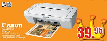 Aanbiedingen Canon printer pixma mg2950 - Canon - Geldig van 25/04/2016 tot 01/05/2016 bij Scheer & Foppen