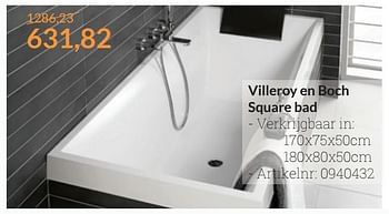 Aanbiedingen Villeroy en boch square bad - Villeroy &amp; boch - Geldig van 01/05/2016 tot 31/05/2016 bij Sanitairwinkel