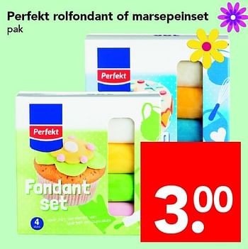 Aanbiedingen Perfekt rolfondant of marsepeinset - Perfekt - Geldig van 01/05/2016 tot 07/05/2016 bij Deen Supermarkten