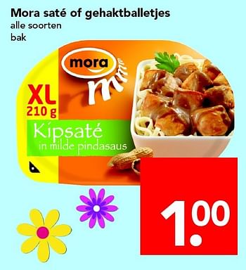 Aanbiedingen Mora saté of gehaktballetjes - Mora - Geldig van 01/05/2016 tot 07/05/2016 bij Deen Supermarkten