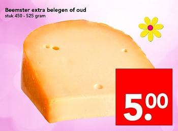 Aanbiedingen Beemster extra belegen of oud - Beemster - Geldig van 01/05/2016 tot 07/05/2016 bij Deen Supermarkten