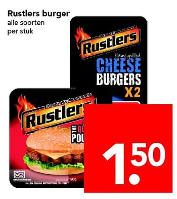 Aanbiedingen Rustlers burger - Rustlers - Geldig van 01/05/2016 tot 07/05/2016 bij Deen Supermarkten