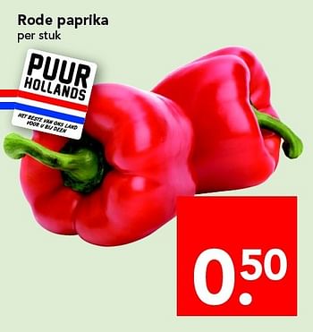 Aanbiedingen Rode paprika - Huismerk deen supermarkt - Geldig van 01/05/2016 tot 07/05/2016 bij Deen Supermarkten