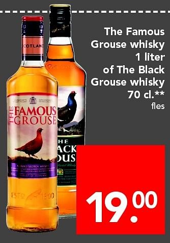 Aanbiedingen The famous grouse whisky of the black grouse whisky - The Famous Grouse - Geldig van 01/05/2016 tot 07/05/2016 bij Deen Supermarkten