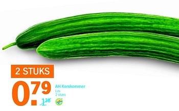 Aanbiedingen Ah komkommer - Huismerk - Albert Heijn - Geldig van 02/05/2016 tot 08/05/2016 bij Albert Heijn