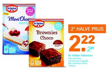 Aanbiedingen Dr. oetker bakmixen brownies choco - Dr. Oetker - Geldig van 02/05/2016 tot 08/05/2016 bij Albert Heijn