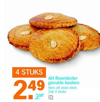 Aanbiedingen Ah roomboter gevulde koeken - Huismerk - Albert Heijn - Geldig van 02/05/2016 tot 08/05/2016 bij Albert Heijn