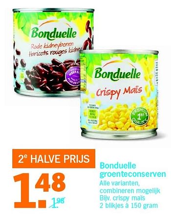 Aanbiedingen Bonduelle groenteconserven - Bonduelle - Geldig van 02/05/2016 tot 08/05/2016 bij Albert Heijn