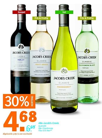 Aanbiedingen Alle jacob`s creek - Witte wijnen - Geldig van 02/05/2016 tot 08/05/2016 bij Albert Heijn