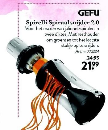 Aanbiedingen Spirelli spiraalsnijder 2.0 - Gefu - Geldig van 22/04/2016 tot 15/05/2016 bij Cook & Co