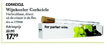 Aanbiedingen Wijnkoeler corkcicle - Corkcicle - Geldig van 22/04/2016 tot 15/05/2016 bij Cook & Co