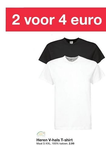 Aanbiedingen Heren v-hals t-shirt - Huismerk - Zeeman  - Geldig van 05/05/2016 tot 14/05/2016 bij Zeeman
