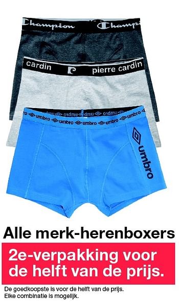 Aanbiedingen Alle merk-herenboxers 2e-verpakking voor de helft van de prijs - Huismerk - Zeeman  - Geldig van 05/05/2016 tot 14/05/2016 bij Zeeman