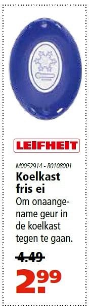 Aanbiedingen Koelkast fris ei - Leifheit - Geldig van 21/04/2016 tot 08/05/2016 bij Marskramer