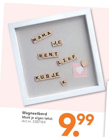 Aanbiedingen Magneetbord - Huismerk - Blokker - Geldig van 25/04/2016 tot 08/05/2016 bij Blokker