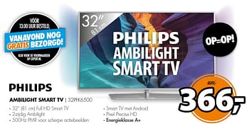 Aanbiedingen Philips ambilight smart tv 32pfk6500 - Philips - Geldig van 02/05/2016 tot 08/05/2016 bij Expert