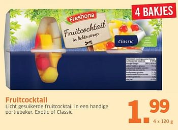 Aanbiedingen Fruitcocktail - Freshona - Geldig van 02/05/2016 tot 08/05/2016 bij Lidl