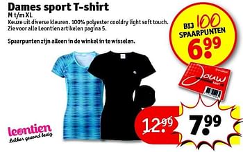 Aanbiedingen Dames sport t-shirt - Leentien - Geldig van 03/05/2016 tot 08/05/2016 bij Kruidvat